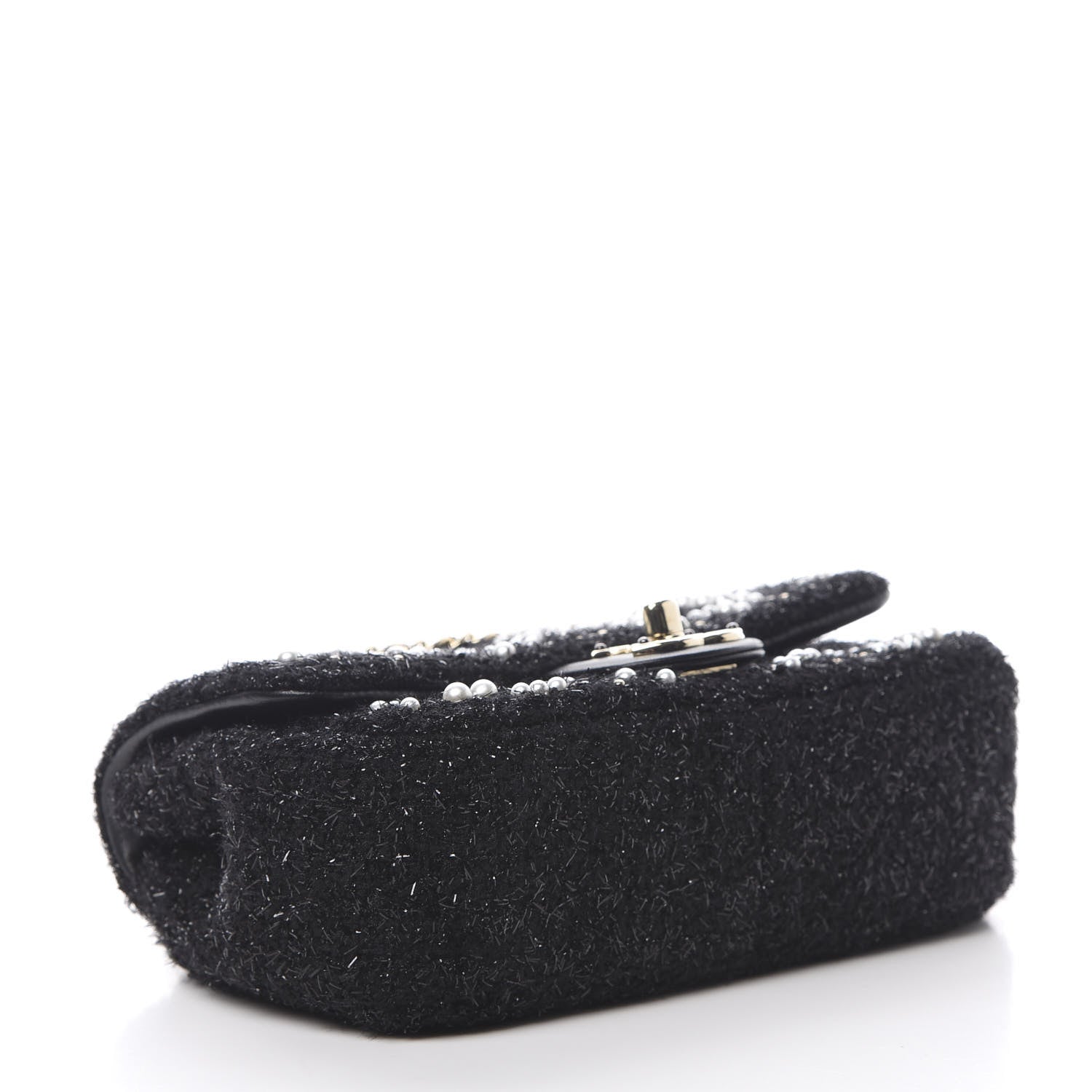 Chanel Tweed Pearl Mini Cosmos Flap Black 4 of 11
