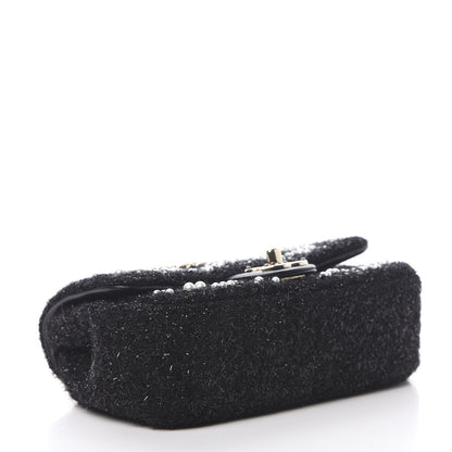 Chanel Tweed Pearl Mini Cosmos Flap Black 4 of 11
