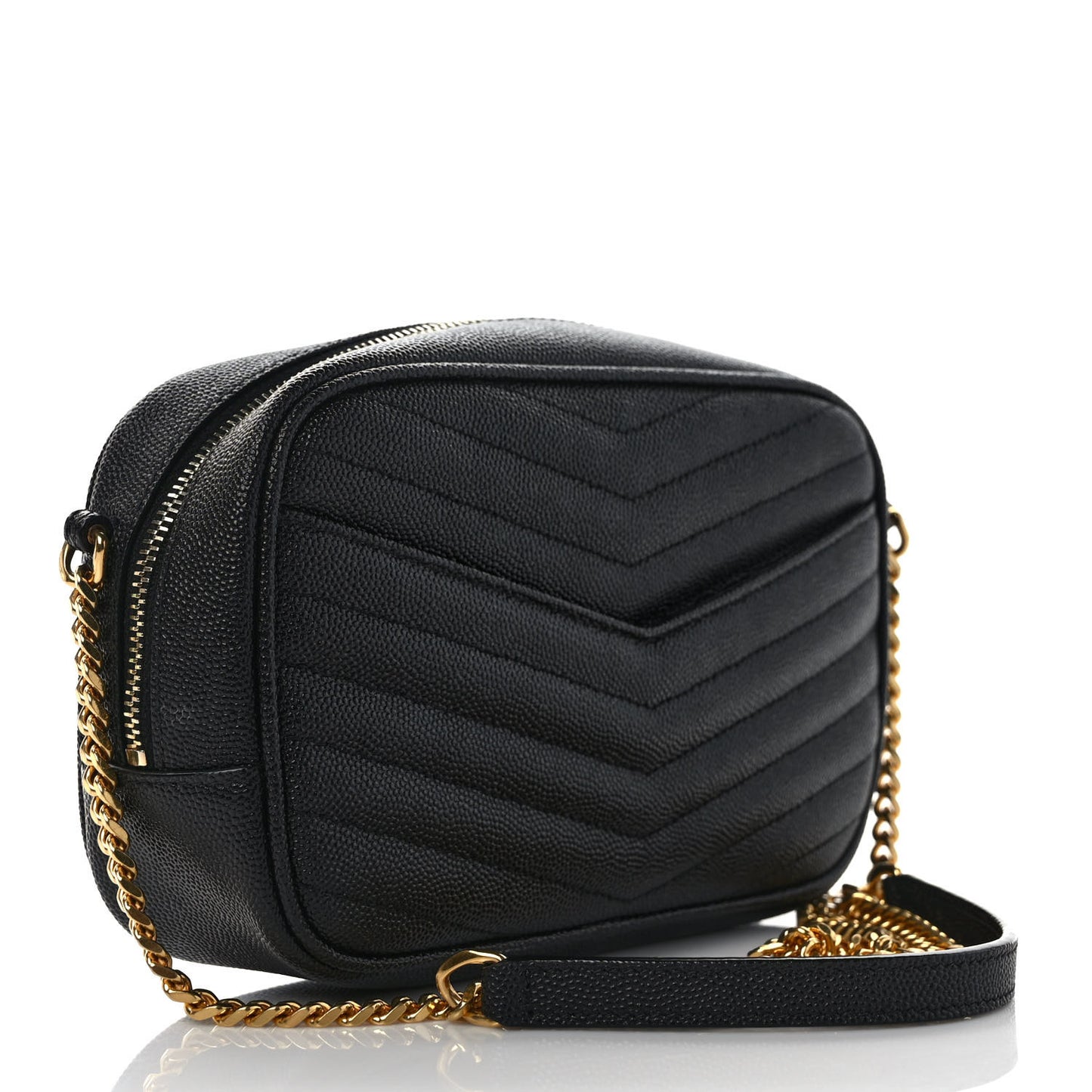 Grain De Poudre Matelasse Monogram Mini Lou Camera Bag Black