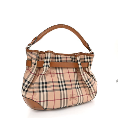Burberry Haymarket Check Medium Willenmore Hobo Tan 3 of 10