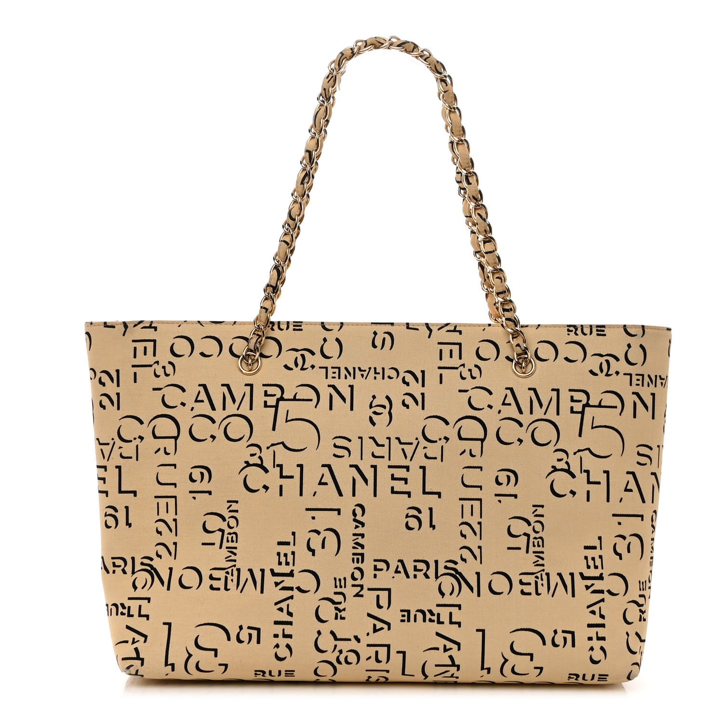 Canvas Coco Shopping Tote Beige