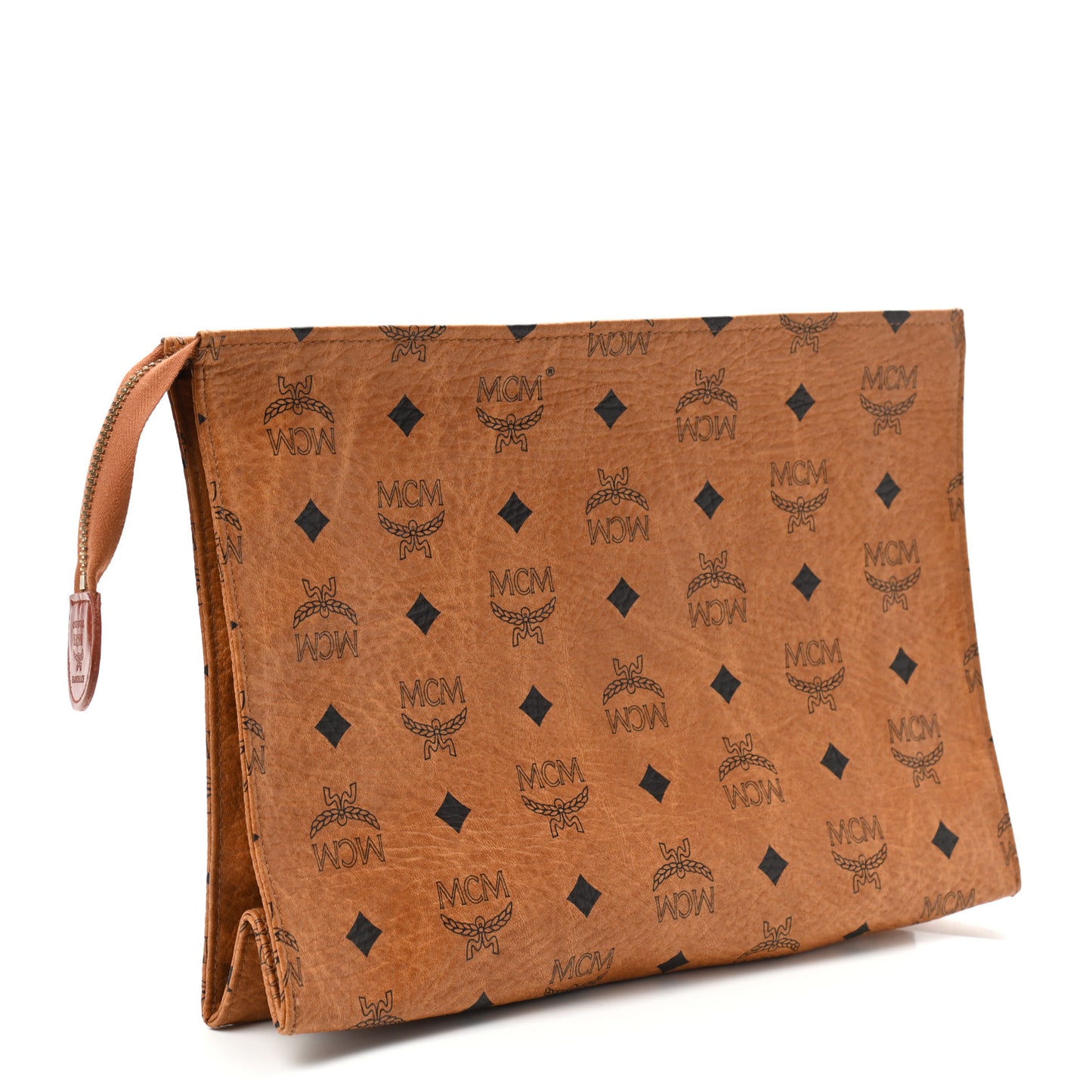Visetos Medium Zip Pouch Cognac