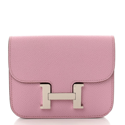 Hermes Epsom Constance Slim Wallet Mauve Sylvestre 2 of 10