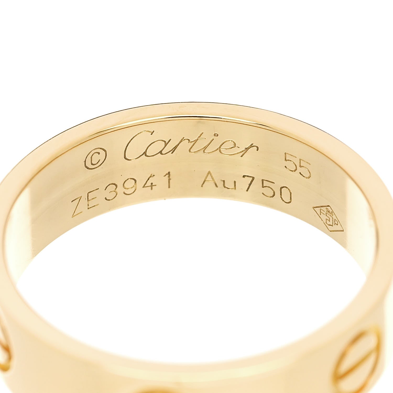 Cartier 18K Yellow Gold 5.5mm LOVE Ring 55 7.25 4 of 5