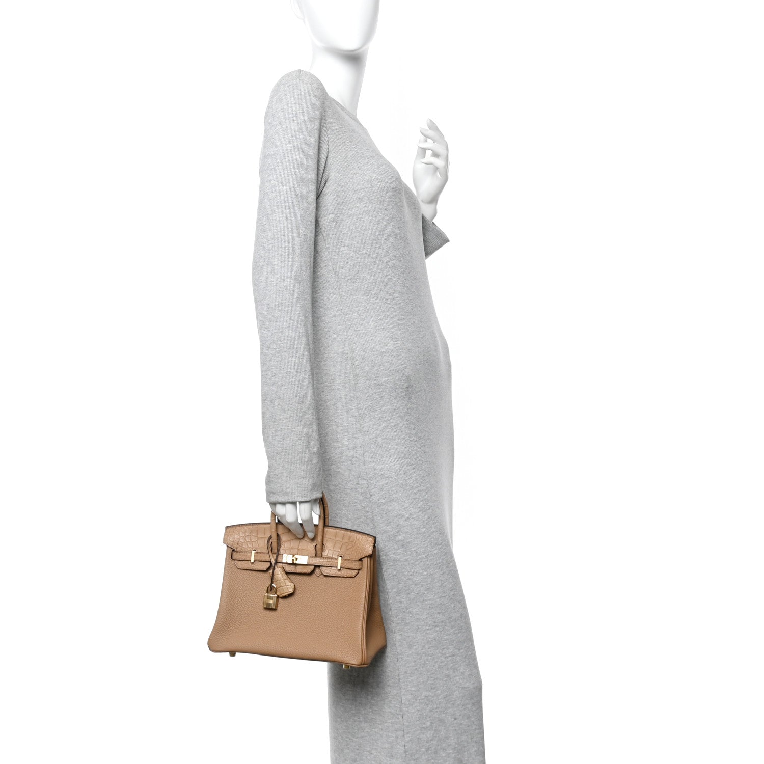 Hermes Togo Matte Alligator Birkin Touch 25 Chai 4 of 25