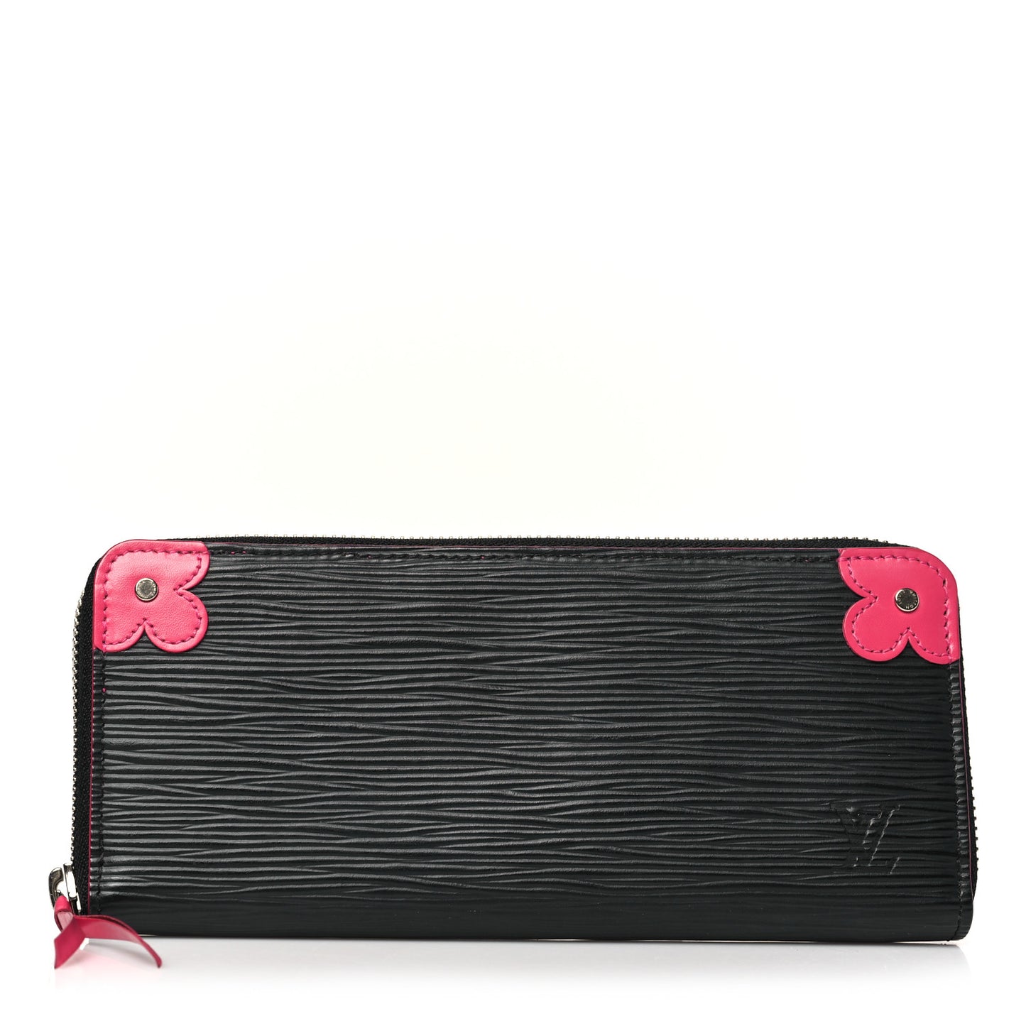 Epi Blooming Corners Clemence Wallet Black
