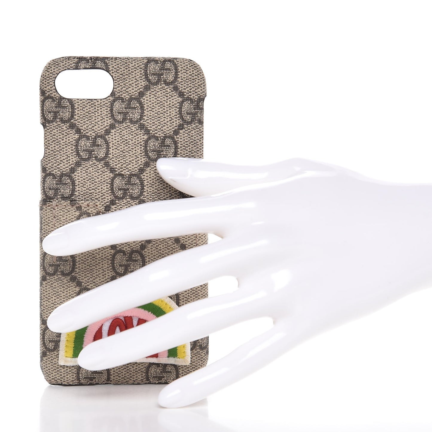 GG Supreme Monogram Embroidered Rainbow iPhone 7 Case