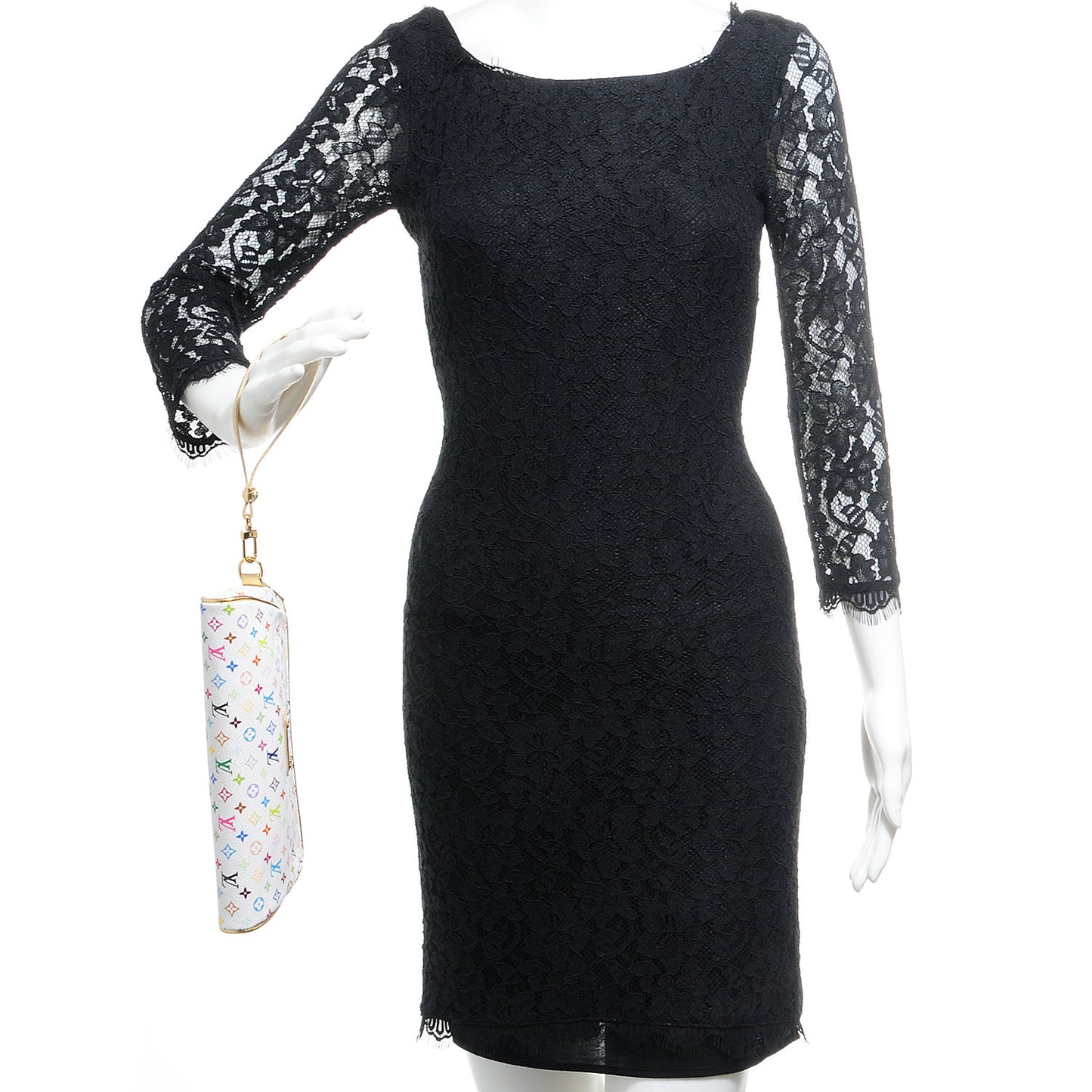 Monogram Multicolor Kate Clutch White