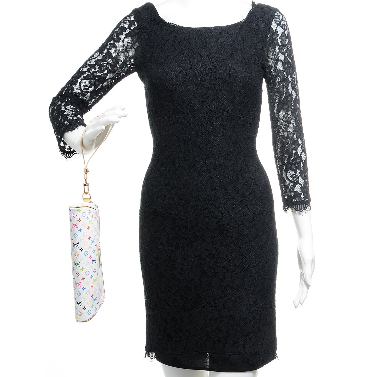 Louis Vuitton Monogram Multicolor Kate Clutch White 2 of 8