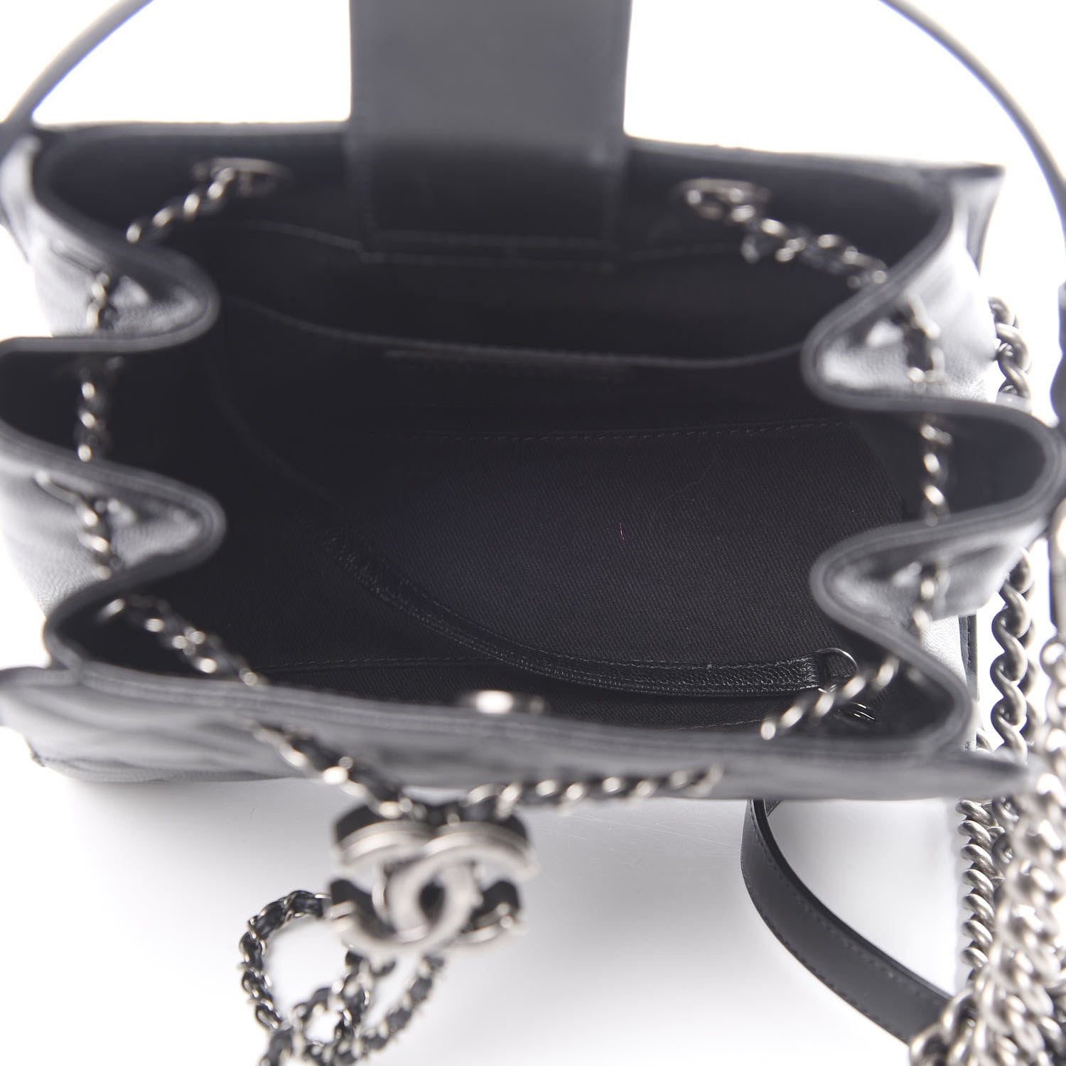 Chanel Caviar Quilted Small CC Bucket Bag Black 5 of 11