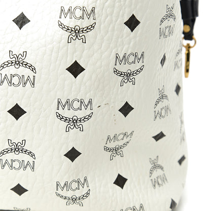 MCM Visetos Medium Project Reversible Shopper Tote White 11 of 19
