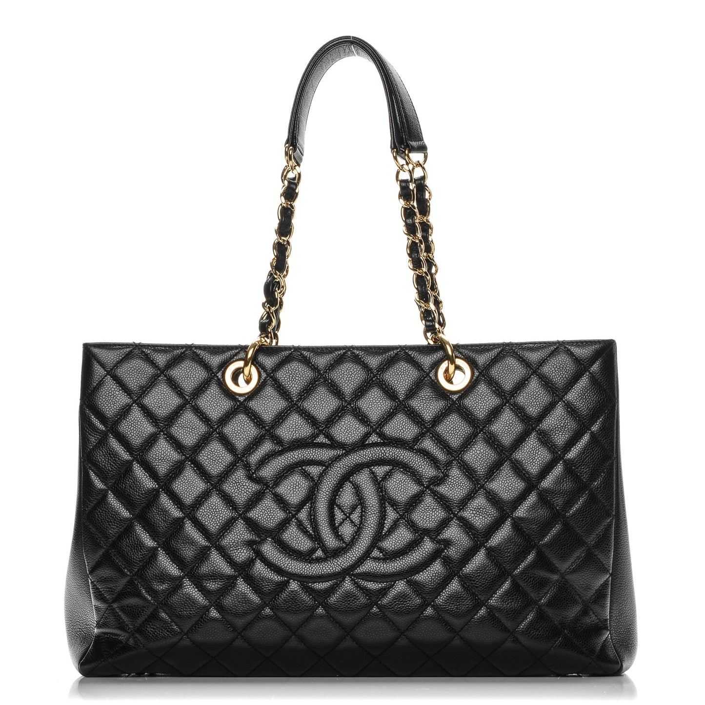 Caviar Quilted XL Grand Shopping Tote GST Black