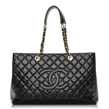 Chanel Caviar Quilted XL Grand Shopping Tote GST Black 1 of 8