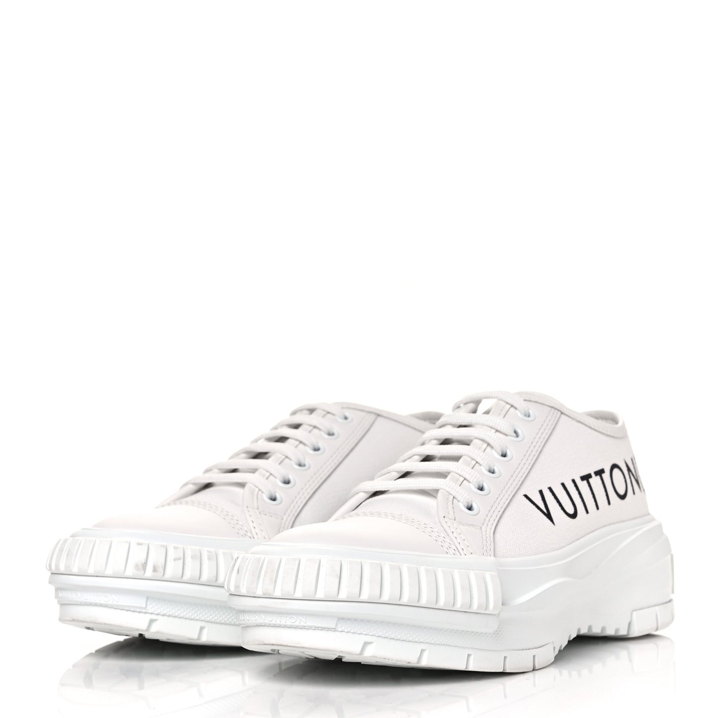 Canvas LV Squad Sneakers 37.5 White
