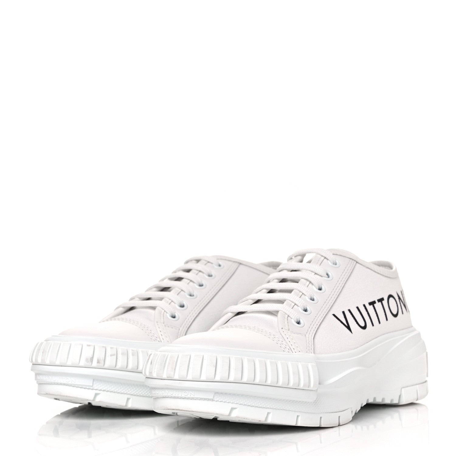Louis Vuitton Canvas LV Squad Sneakers 37.5 White 3 of 11