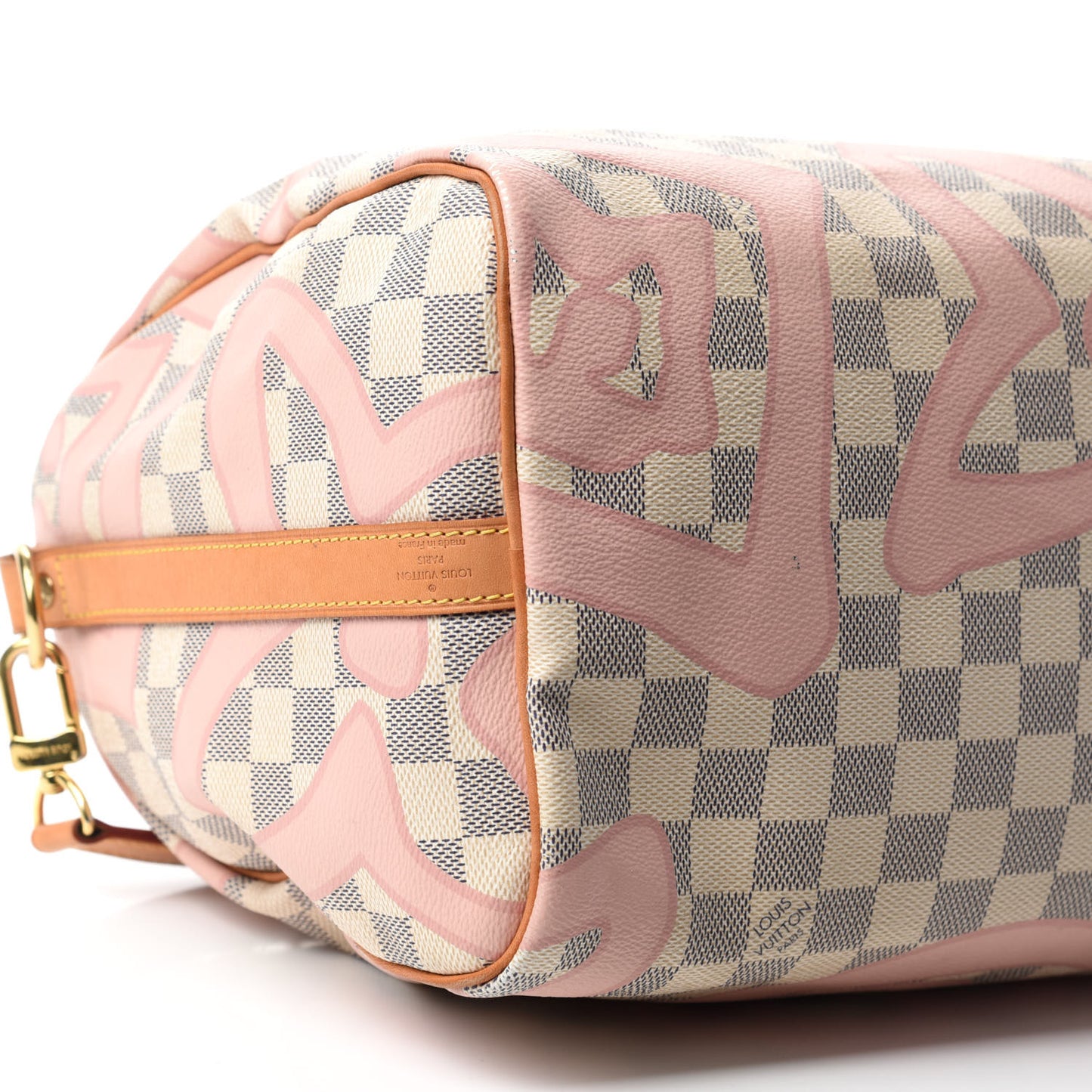 Damier Azur Tahitienne Speedy Bandouliere 30 Rose Ballerine