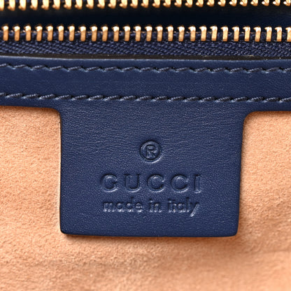 Gucci Calfskin Medium Sylvie Top Handle Bag Blue 6 of 14