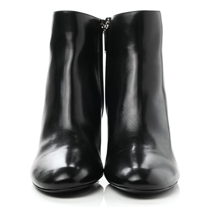 Saint Laurent Nappa Vendome Loulou Ankle Zip Boots 39.5 Black 2 of 9