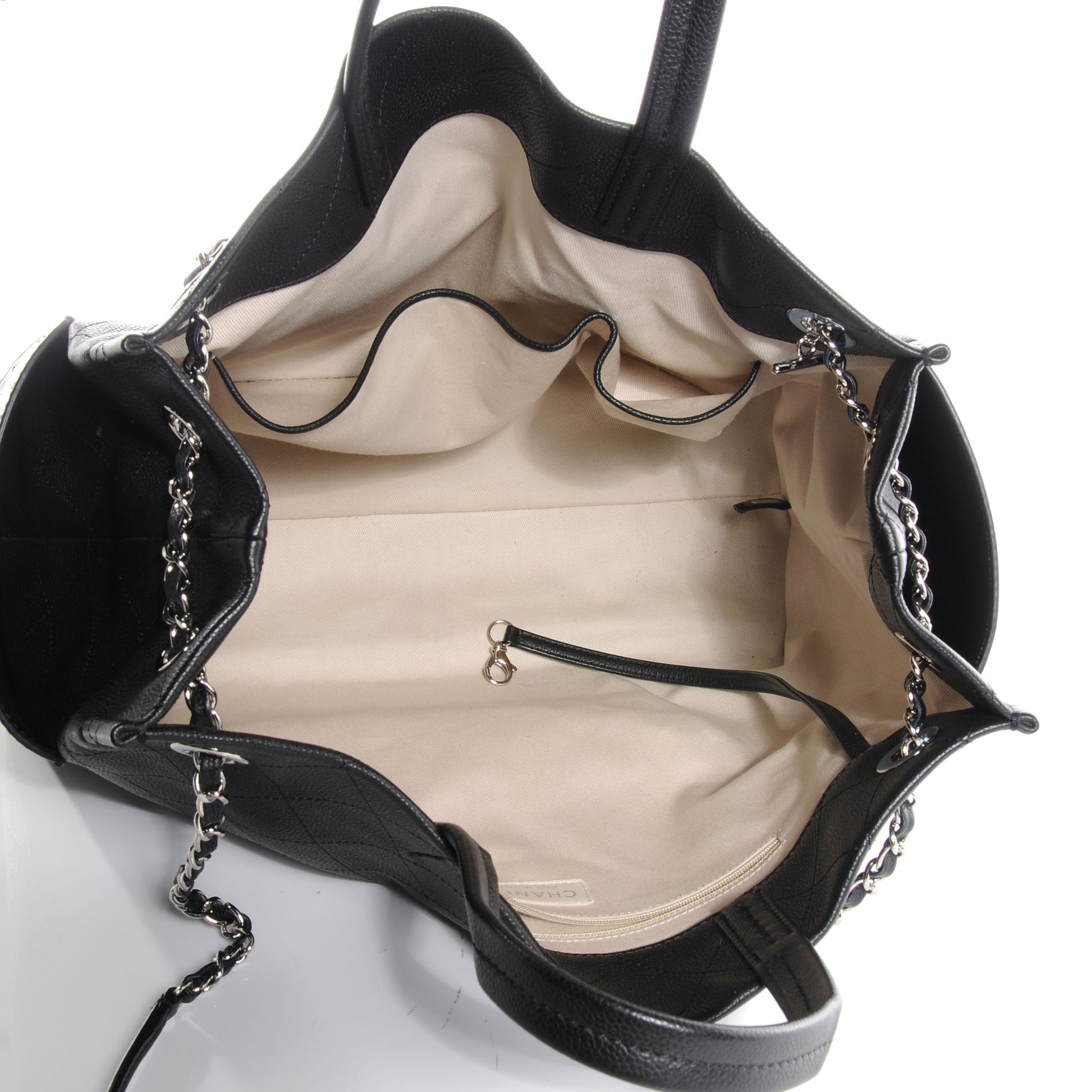 Chanel Grained Calfskin CC Pocket Tote Black 5 of 8