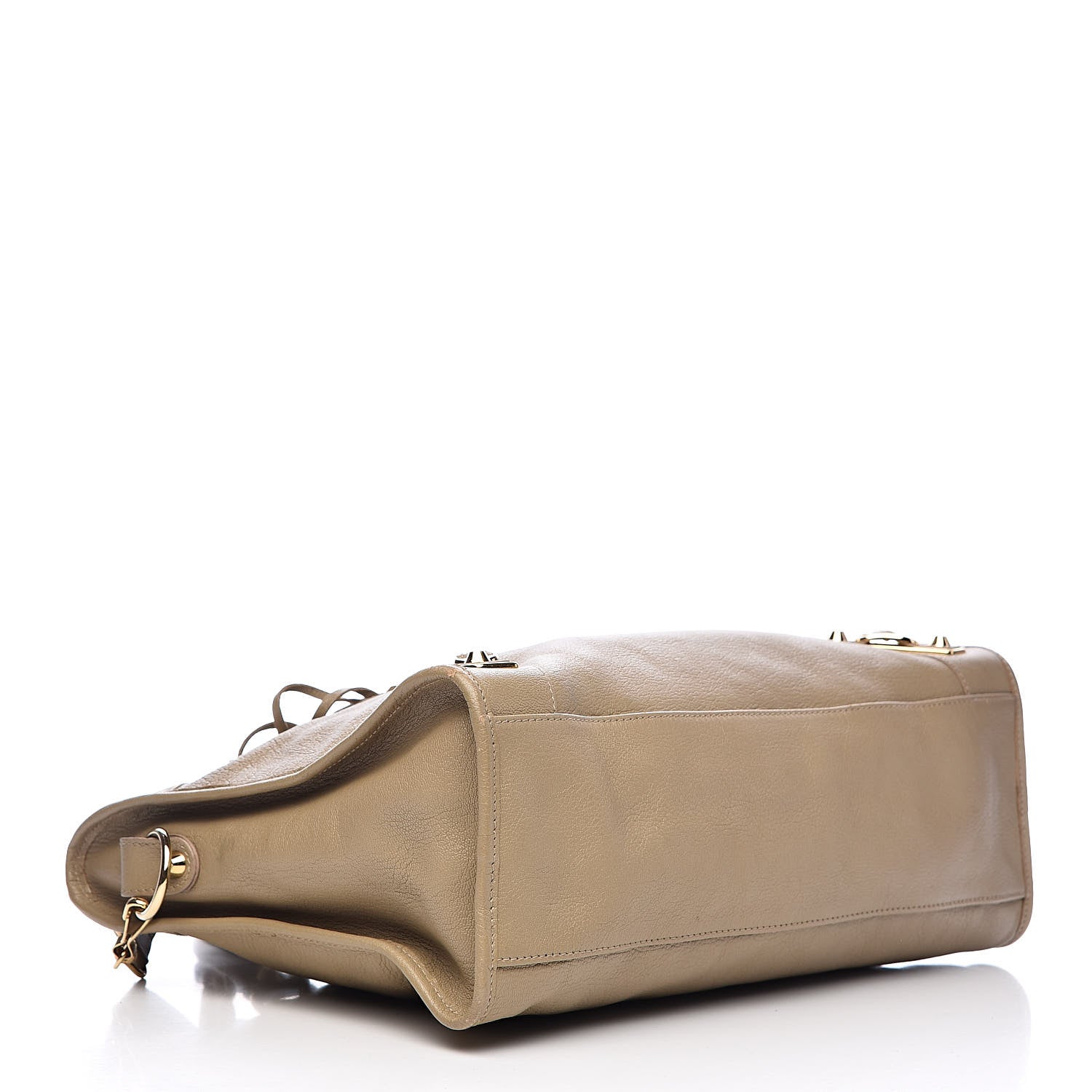Balenciaga Chevre Gold Metallic Edge Hardware City Beige Latte 4 of 20