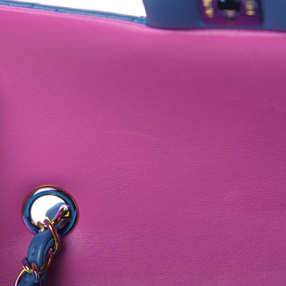 Chanel Lambskin Quilted Mini Rectangular Flap Blue Purple 12 of 12