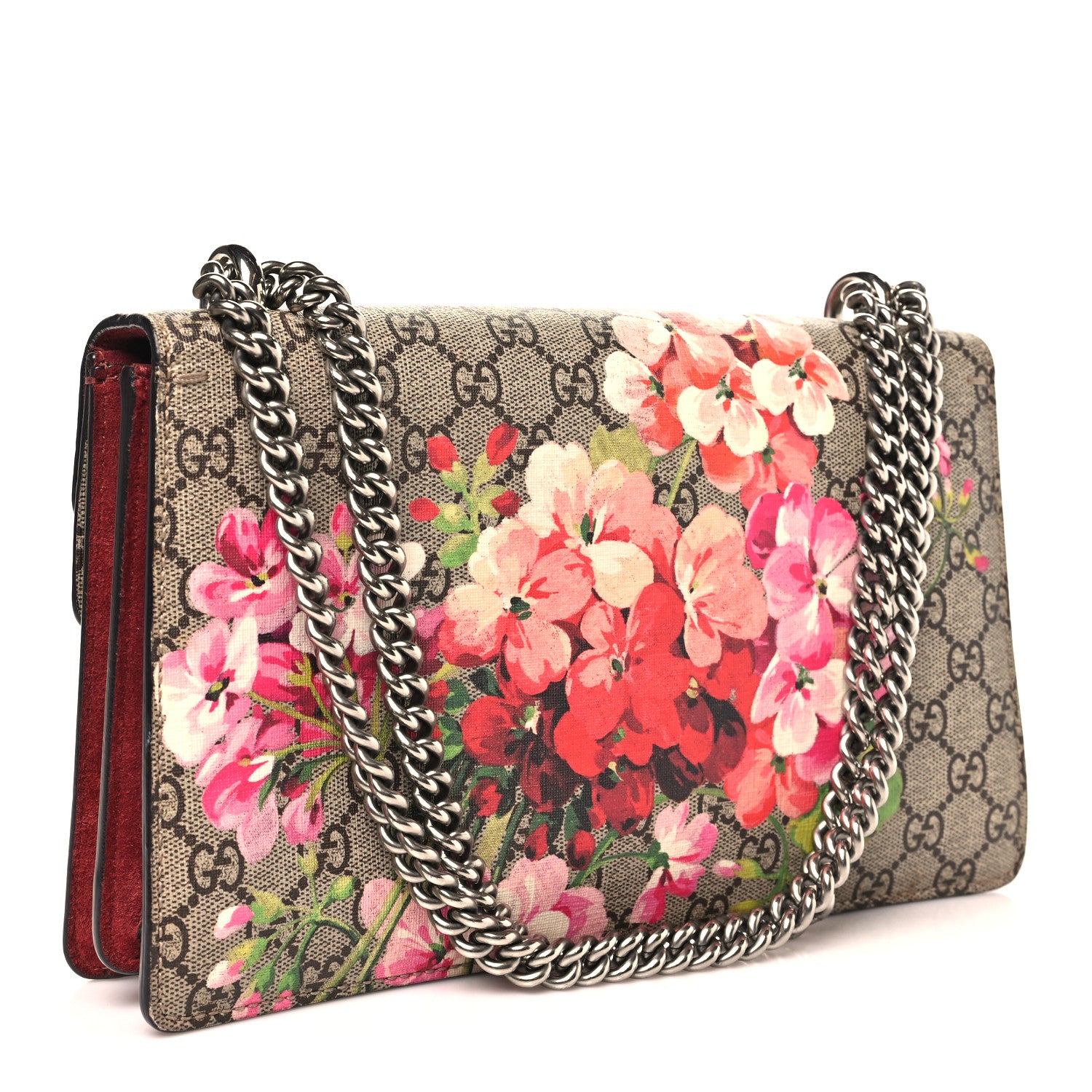Gucci GG Supreme Monogram Blooms Small Dionysus Shoulder Bag Beige Multicolor Dry Rose 3 of 11