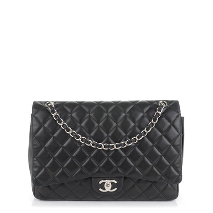 Chanel Lambskin Quilted Maxi Double Flap Black 1 of 7