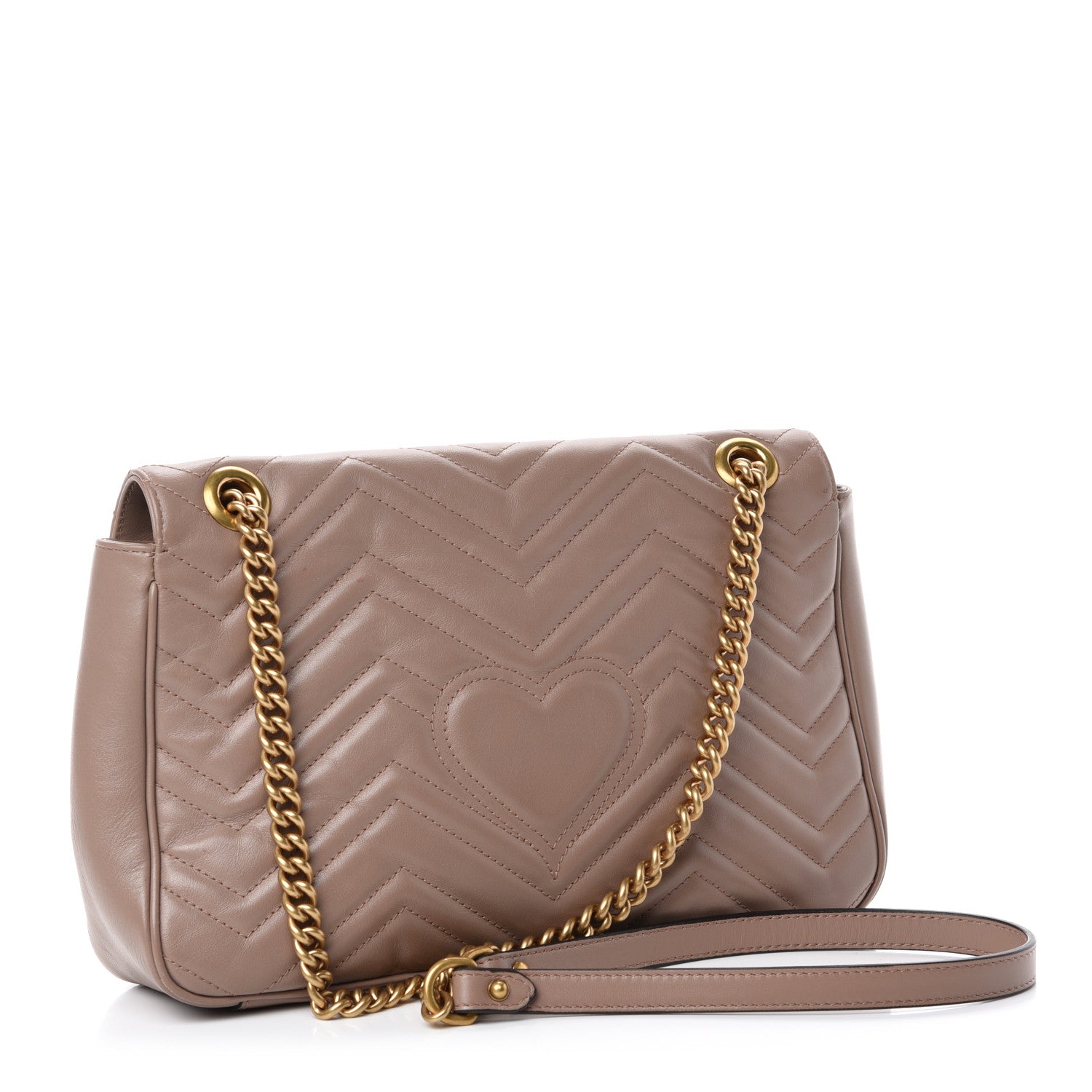 Gucci Calfskin Matelasse Medium GG Marmont Shoulder Bag Porcelain Rose 3 of 11