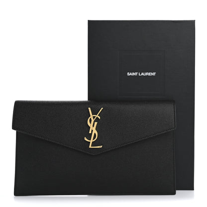 Saint Laurent Grain De Poudre Uptown Pouch Black 10 of 10