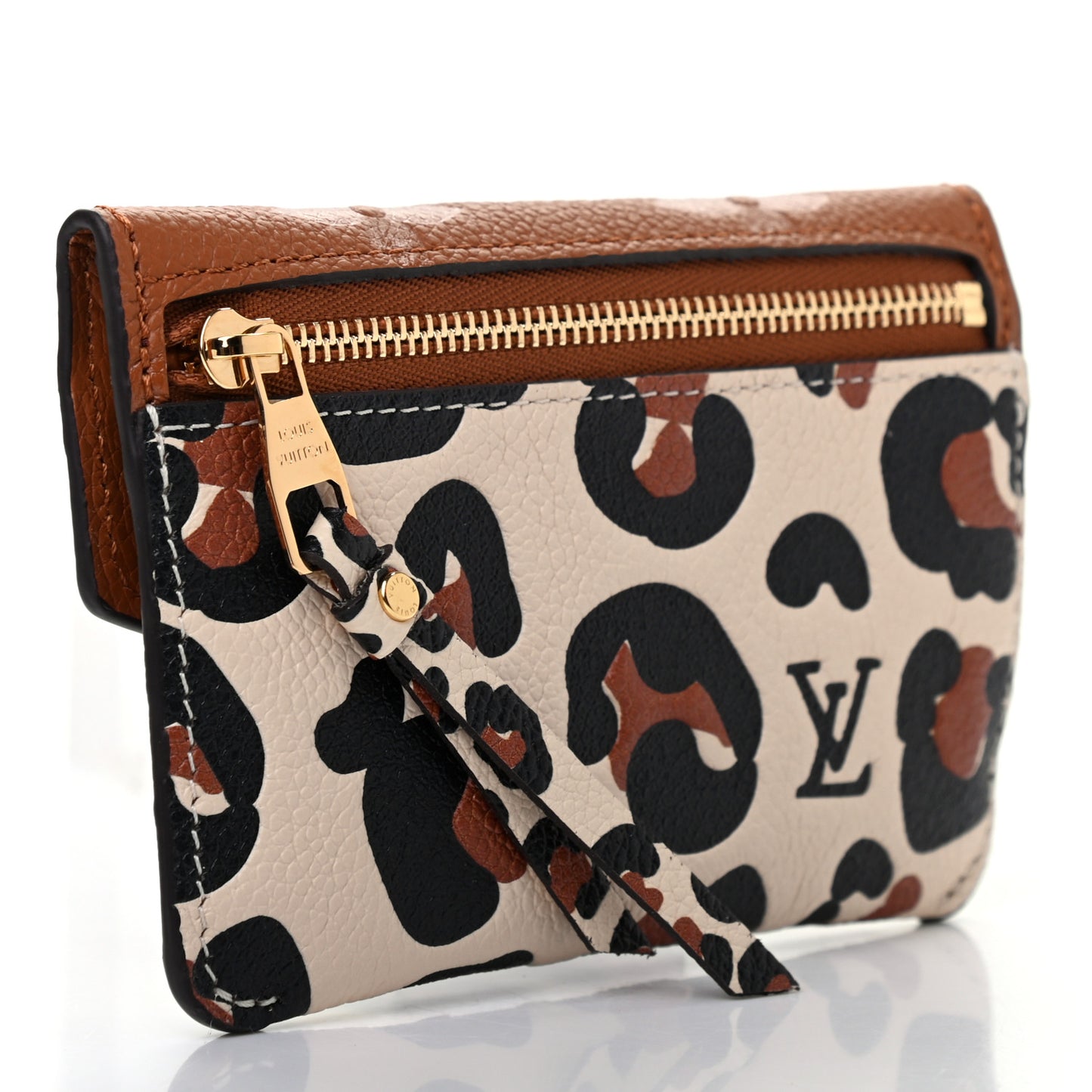 Empreinte Monogram Giant Wild At Heart Key Pouch Caramel