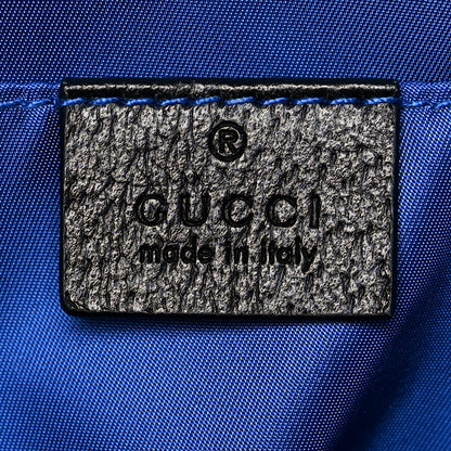 Gucci Econyl Nylon Monogram Off The Grid Backpack Guilted Blue Black 5 of 10