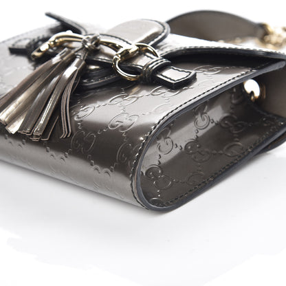 Gucci Shine Guccissima Mini Emily Chain Shoulder Bag Sasso 12 of 15