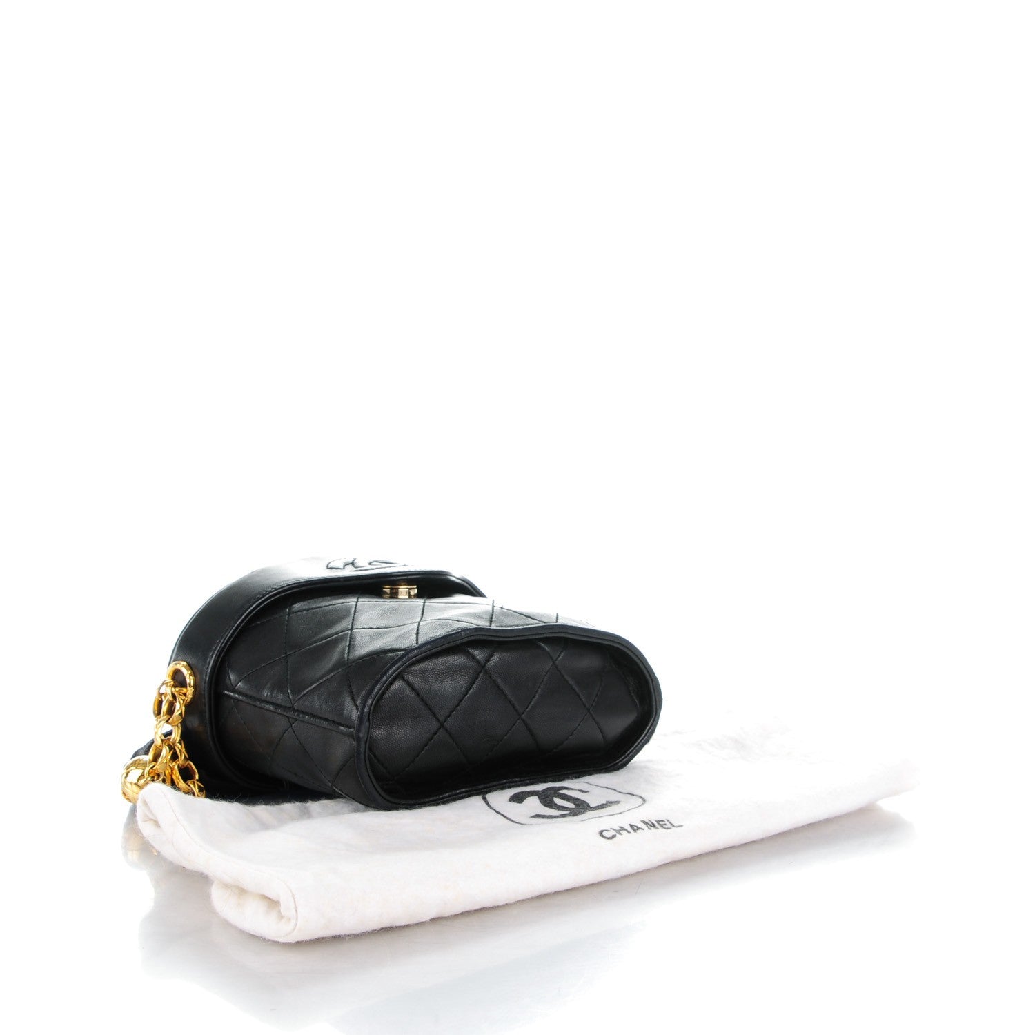 Chanel Lambskin Quilted Tassel Shoulder Bag Black 4 of 8
