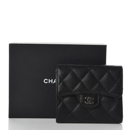 Chanel Caviar Quilted Compact Flap Wallet Black 8 of 8