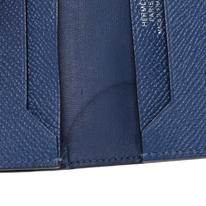 Hermes Epsom Bearn Card Holder Wallet Bleu Brighton 8 of 9