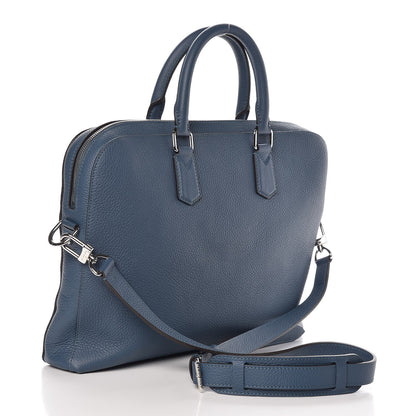 Louis Vuitton Taurillon Victor Briefcase Blue Gris 3 of 7