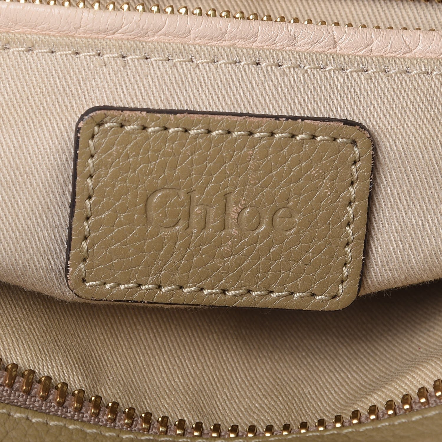 Chloe Calfskin Small Paraty Barbour Khaki 6 of 16