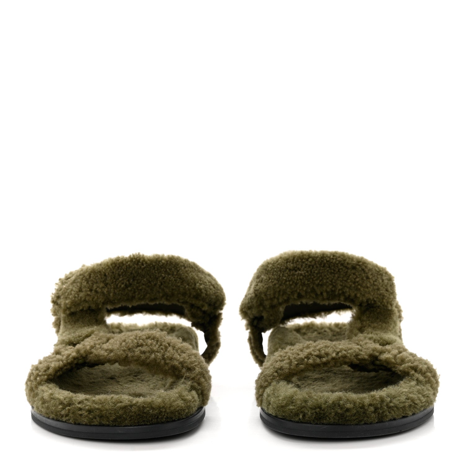 Fendi Shearling FF Fendi Feel Sandals 38 Illinois Military 2 of 7
