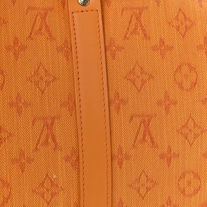 Louis Vuitton Denim Monogram Keepall Bandouliere 50 Ocre 11 of 13