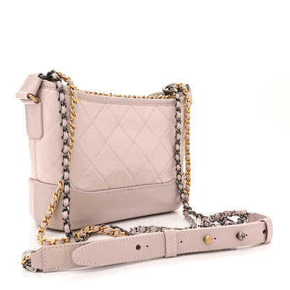 Chanel Aged Calfskin Quilted Small Gabrielle Hobo Beige 3 of 11