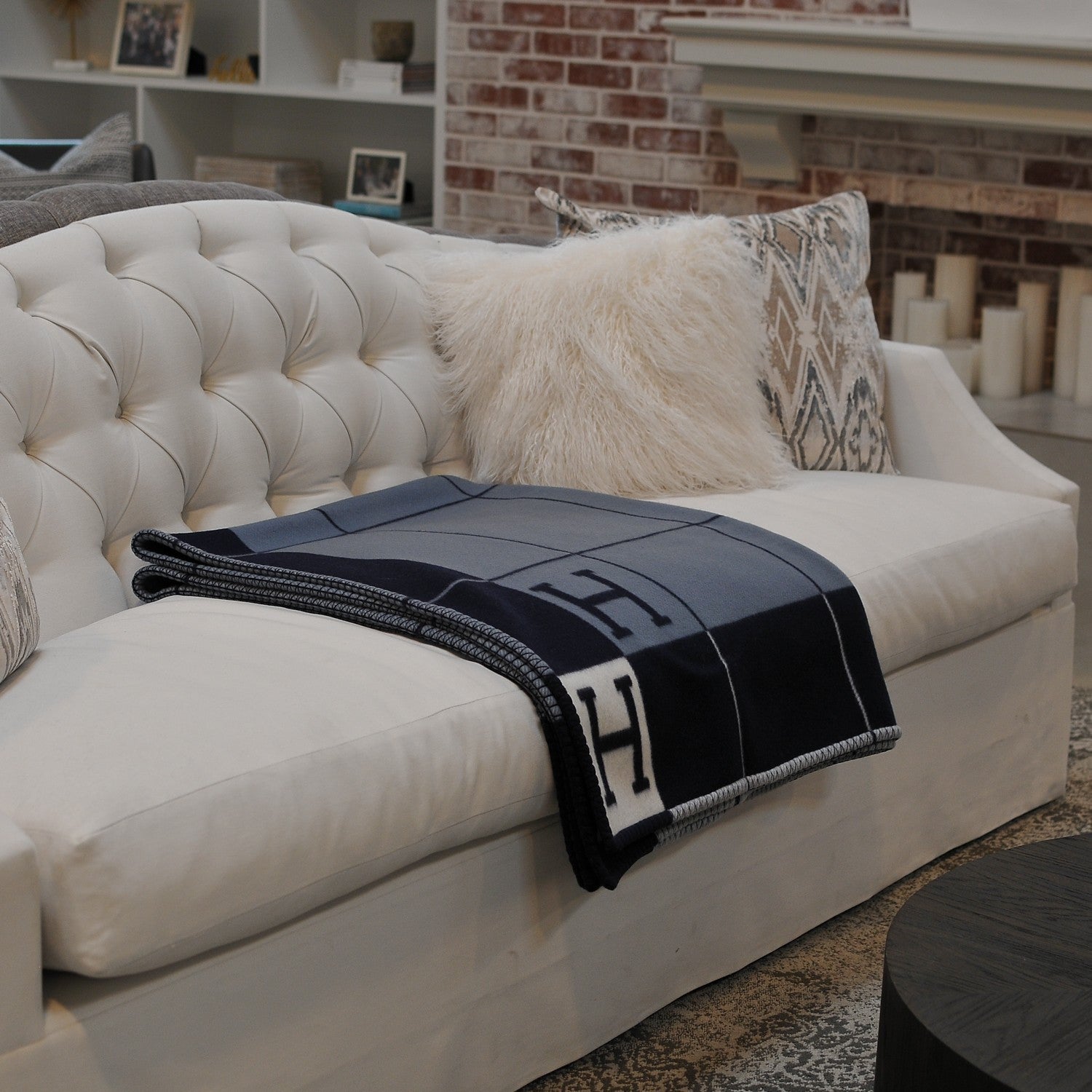 Hermes Wool Cashmere Avalon III Blanket Caban Ecru 2 of 4