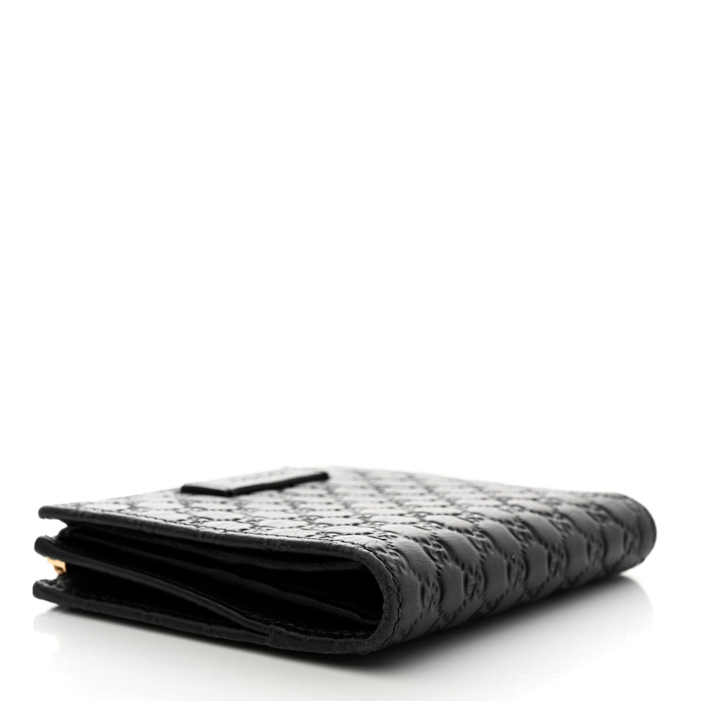 Microguccissima Snap Bi-Fold Wallet Black