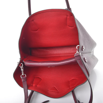 Prada Vitello Daino Medium Double Bag Granato Scarlatto 5 of 9