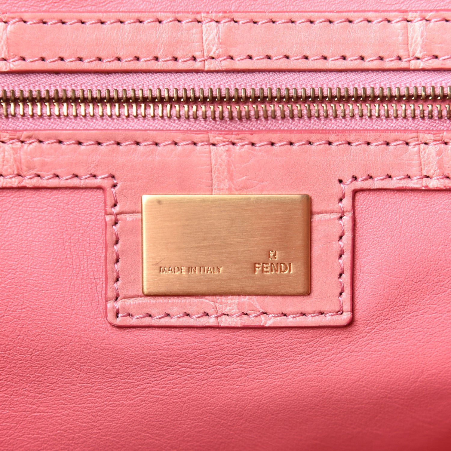 Fendi Alligator Large Twins Tote Pink 11 of 18