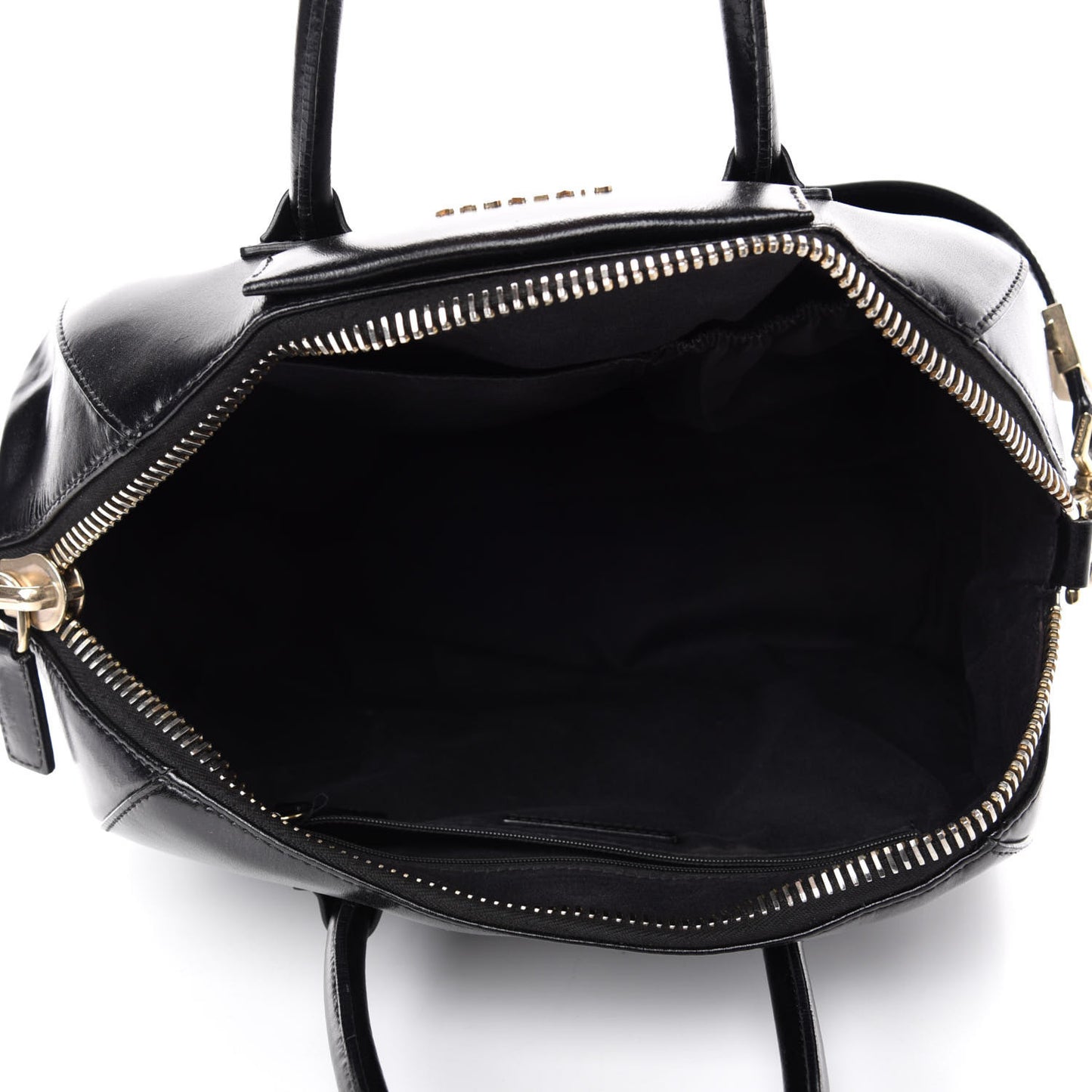 Shiny Lord Calfskin Medium Antigona Black