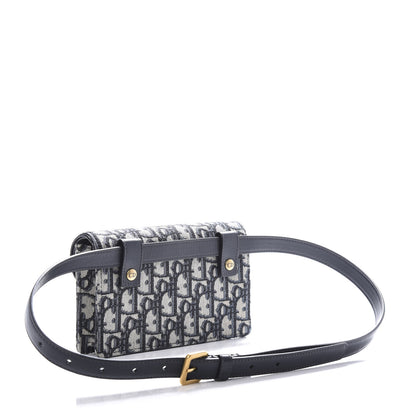Christian Dior Oblique Saddle Belt Bag Blue 3 of 10