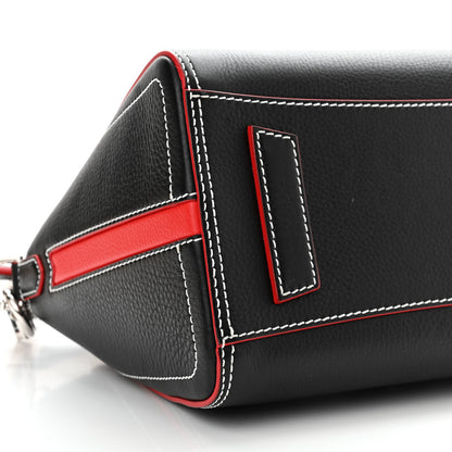 Givenchy Calfskin Bi-Color Topstitch Small Antigona Black Red 9 of 12