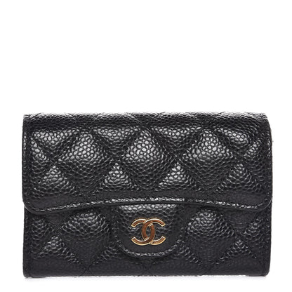Chanel Caviar Quilted Flap Card Holder Black 1 of 9