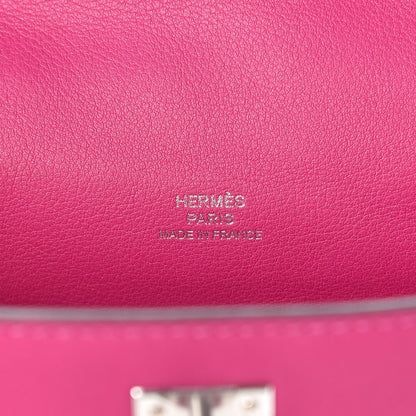 Hermes Swift Kelly Pochette Clutch Rose Pourpre 9 of 27