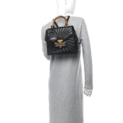 Gucci Calfskin Bamboo Trapuntata Queen Margaret Backpack Black 2 of 13